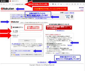 これが楽天なりすまし個人情報盗難サイトです